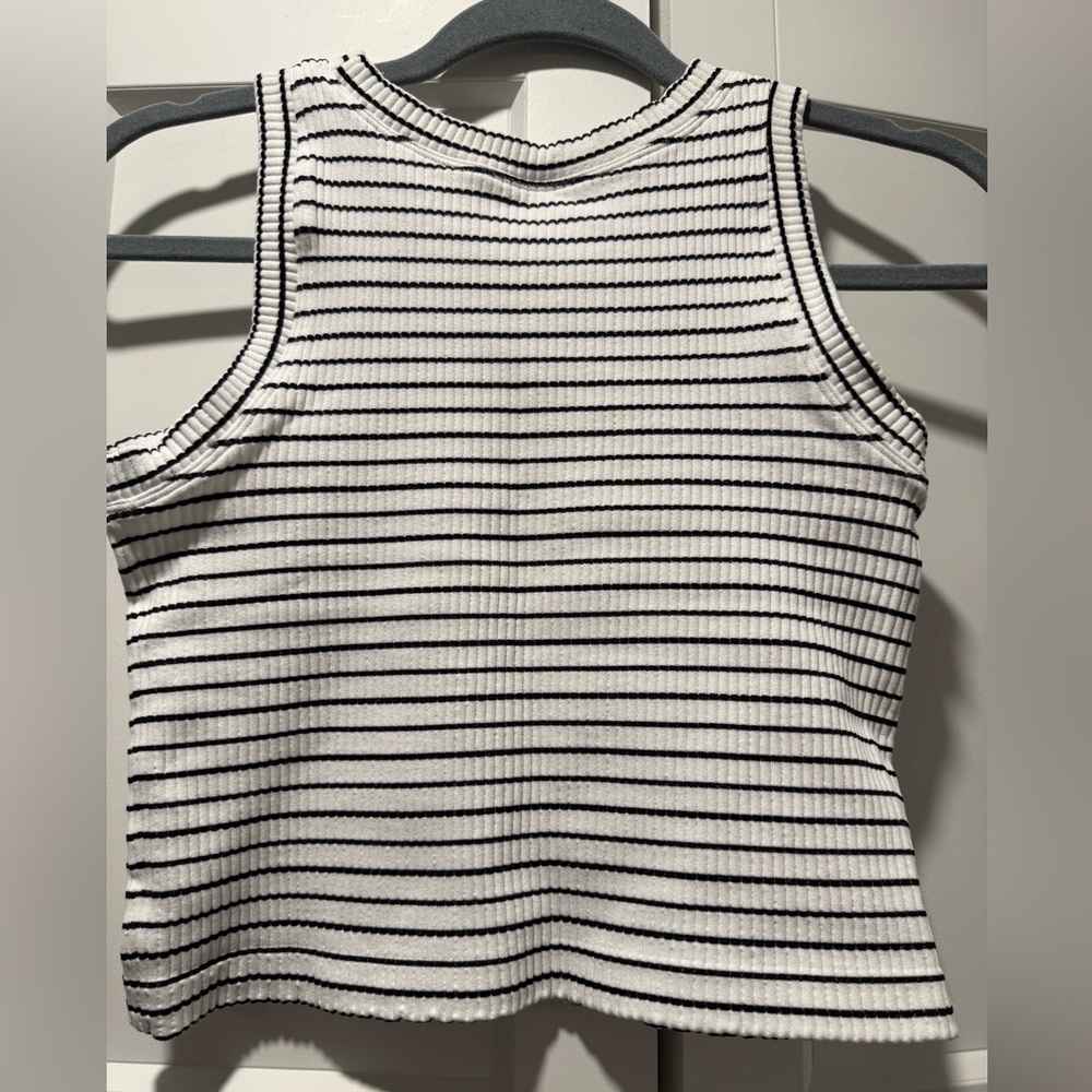 Aura Black and White Striped Top - Picture 2 of 4